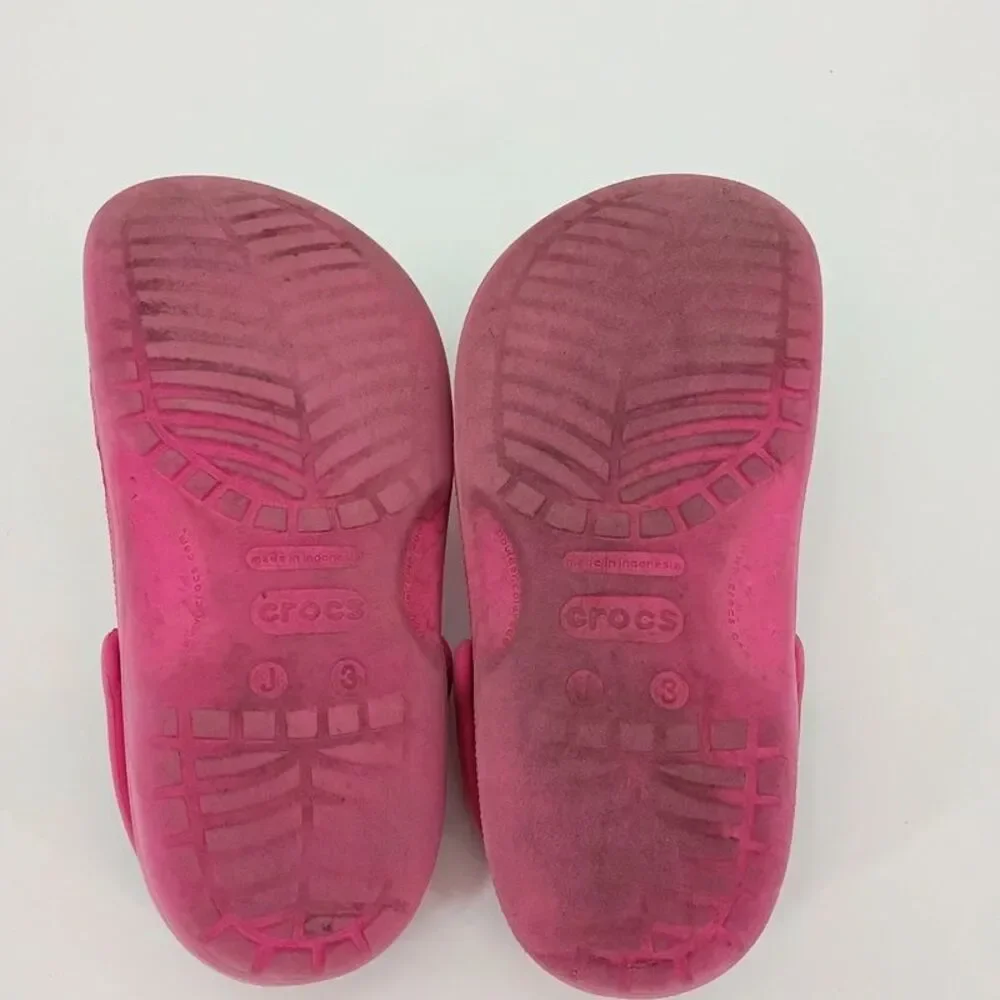 Crocs Classic Clog Hot Pink J3 Kids Youth Slip On Sandal Casual Comfort
